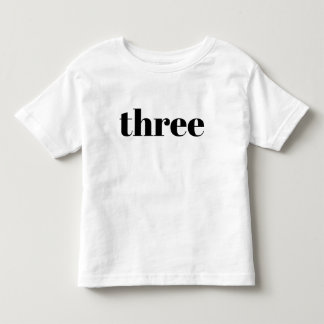 Camiseta De Bebé Tres - Feliz cumpleaños a los niños pequeños