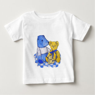 Camiseta De Bebé tres lindos osos de peluche picnic lindo cuadro