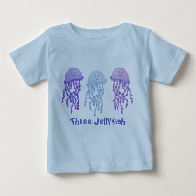 Camiseta De Bebé Tres medusas (Anverso)