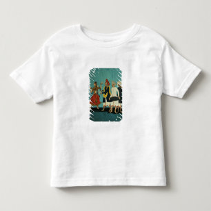 Camiseta De Bebé Tres músicos y un chica de baile, Tanjore, Tamil