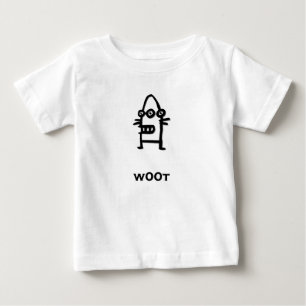 Camiseta De Bebé Tres negro del Bot w00t del ojo