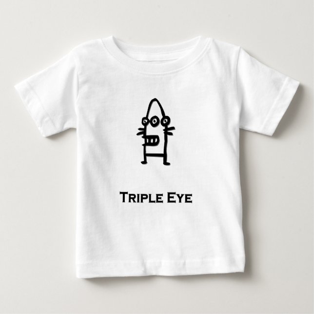 Camiseta De Bebé Tres ojos de bot ocular triple ojo (Anverso)