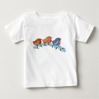 Camiseta De Bebé Tres pequeños pájaros bebés