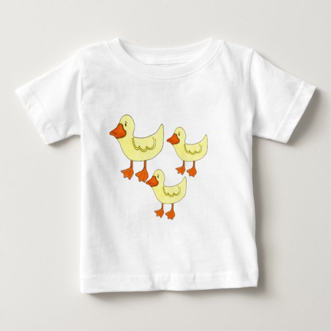 Camiseta De Bebé Tres pequeños patos (Anverso)