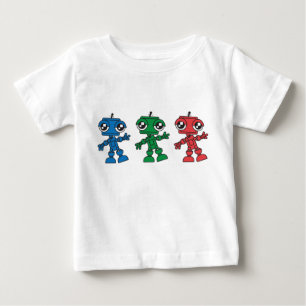 Camiseta De Bebé Tres pequeños robots
