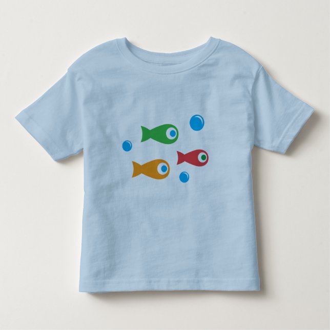 Camiseta De Bebé Tres pescados banales (Anverso)