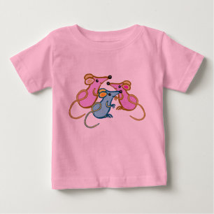Camiseta De Bebé Tres ratones pequeños