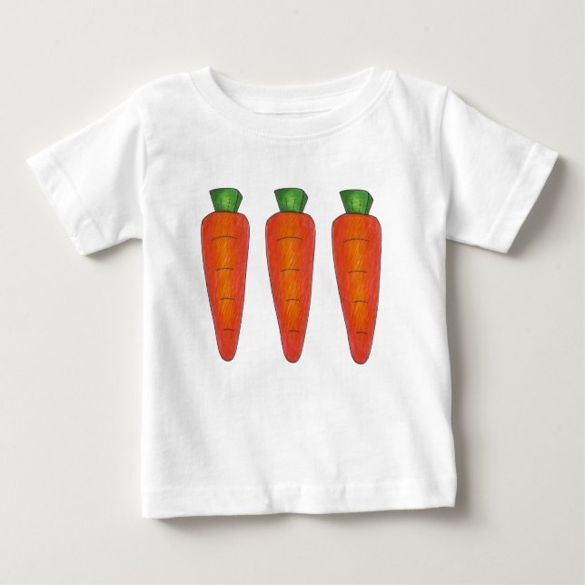 Camiseta De Bebé Tres retazos de chocolate Naranja vaina de primave (Anverso)
