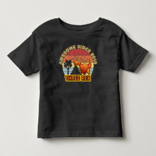 Camiseta De Bebé Tres Rex regalos de cumpleaños 2018 Dinosaurio 3 