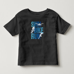 Camiseta De Bebé Triatlón - Huida en bicicleta de natación