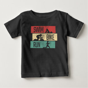 Camiseta De Bebé Triatlón - Nadar Bicicleta Correr