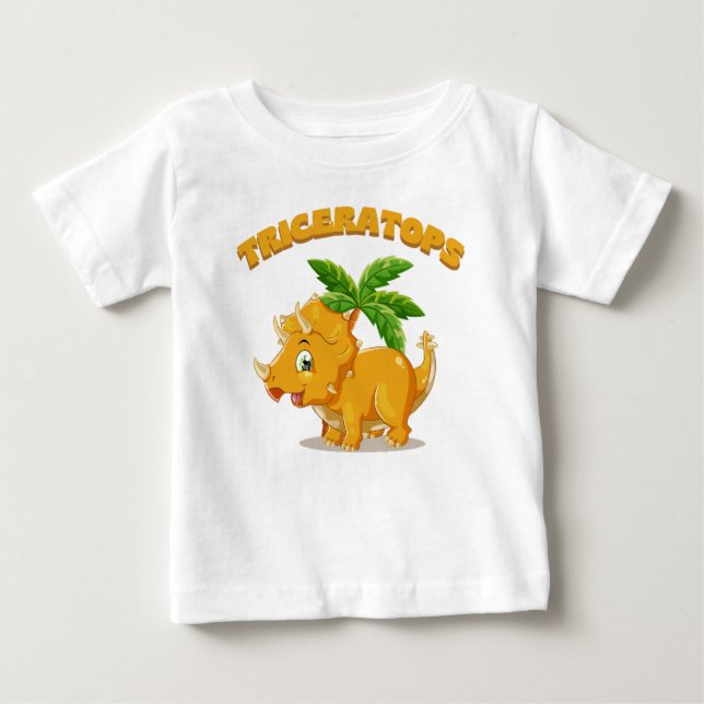 Camiseta De Bebé Triceratops (Anverso)