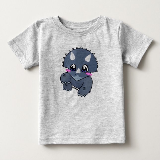 Camiseta De Bebé Triceratops (Anverso)