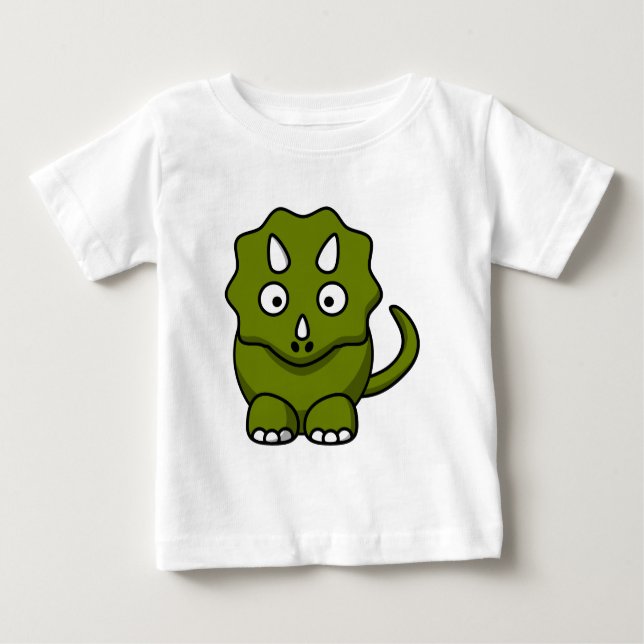 Camiseta De Bebé triceratops personalizado (Anverso)