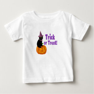 Camiseta De Bebé Trick o tratamiento de bebé con Purpurina morado