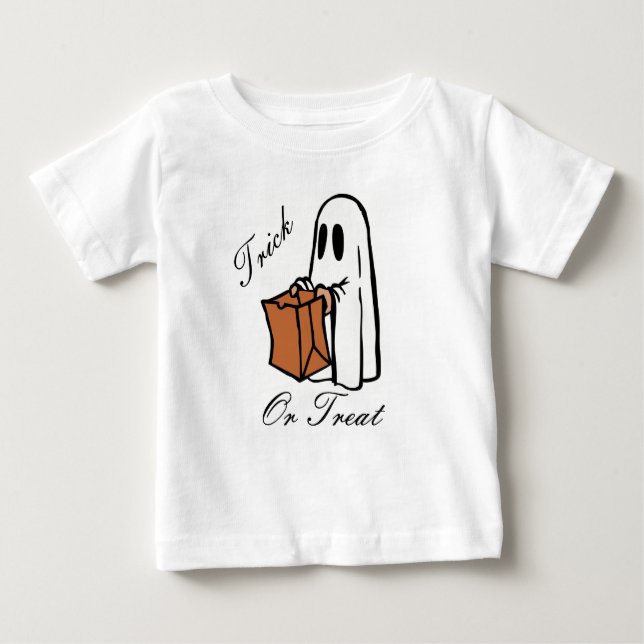 Camiseta De Bebé Trick Or Treat Halloween Ghost (Anverso)