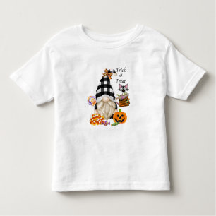 Camiseta De Bebé Trick or Treth Halloween Gnome