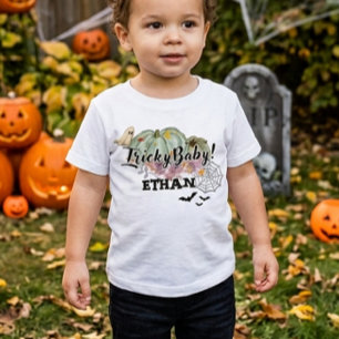 Camiseta De Bebé Tricky Baby Halloween 2026personalizado para niños