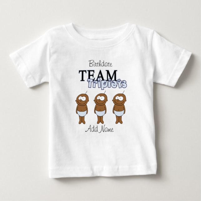 Camiseta De Bebé Trillizos (Anverso)