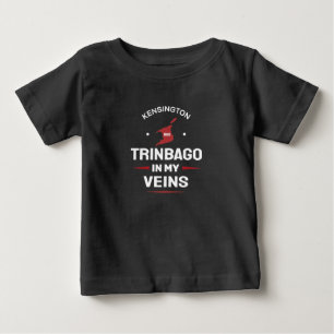 Camiseta De Bebé Trinbago en mis venas   Orgullo Trini NEGRO