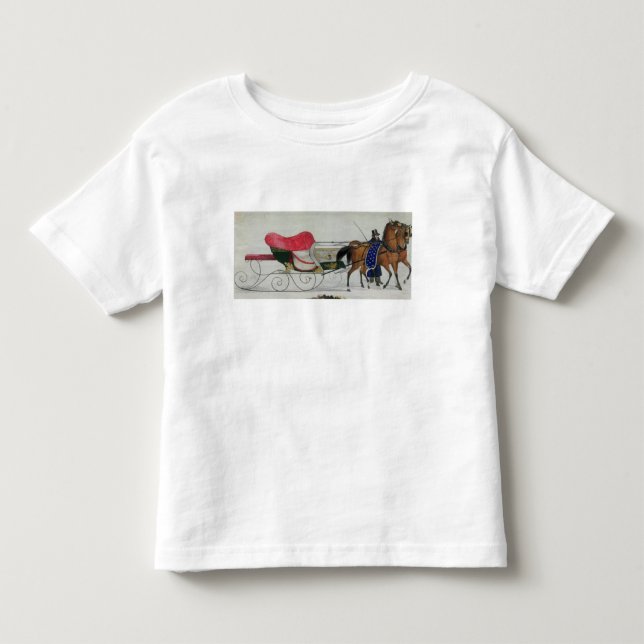 Camiseta De Bebé Trineo traído por caballo (Anverso)