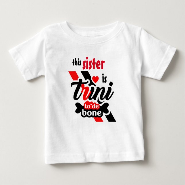 Camiseta De Bebé Trini 2 de hueso Hermana (Anverso)