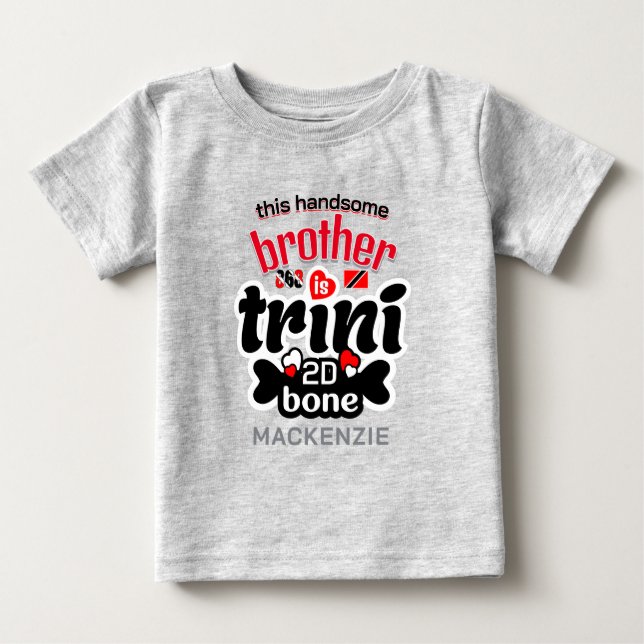 Camiseta De Bebé Trini Hermano Menor Para De Bone (Anverso)