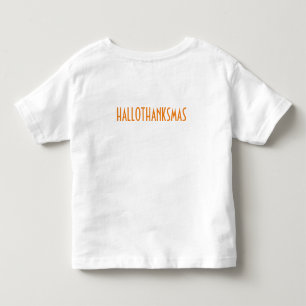 Camiseta De Bebé Trío de Hallothanksmas: Calabaza, Turquía y Navida