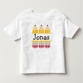 Camiseta De Bebé Trío de lápiz de papel personalizado de niño peque
