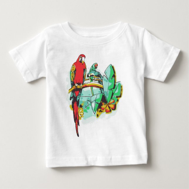 Camiseta De Bebé Trío del loro (Anverso)