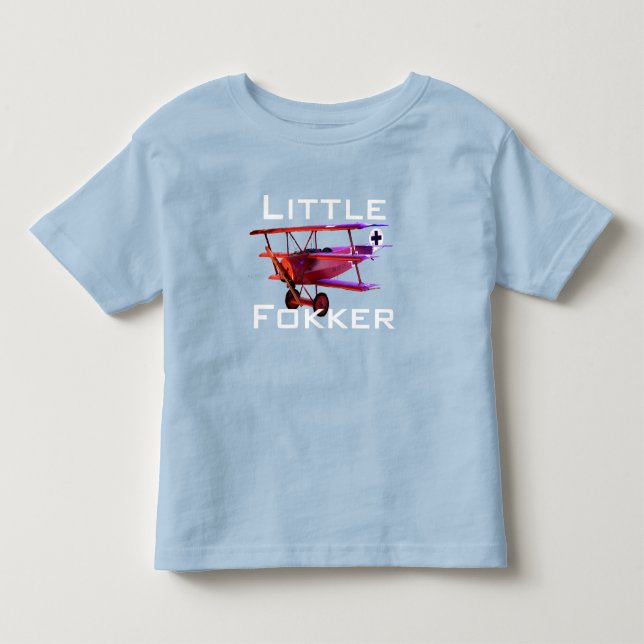 Camiseta De Bebé Triplano "Pequeño Fokker" gracioso (Anverso)