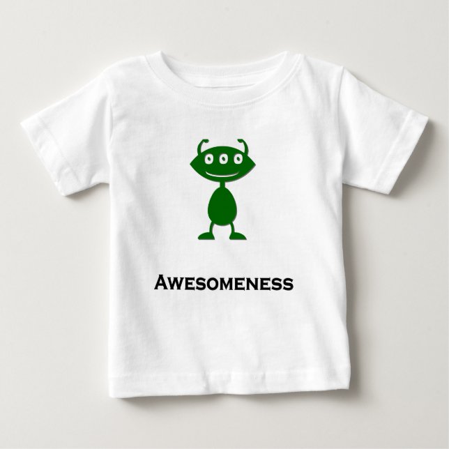 Camiseta De Bebé Triple Eye Awesombe green (Anverso)