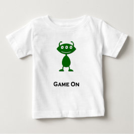 Camiseta De Bebé Triple juego de ojos en verde