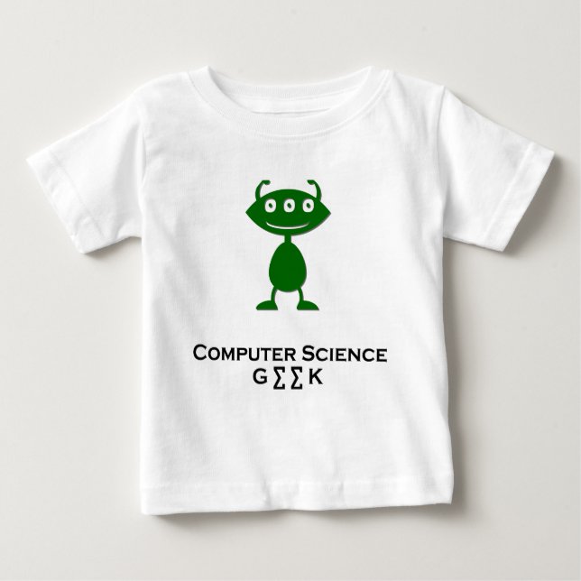 Camiseta De Bebé Triple Ojo Ciencia Informática Geek green (Anverso)