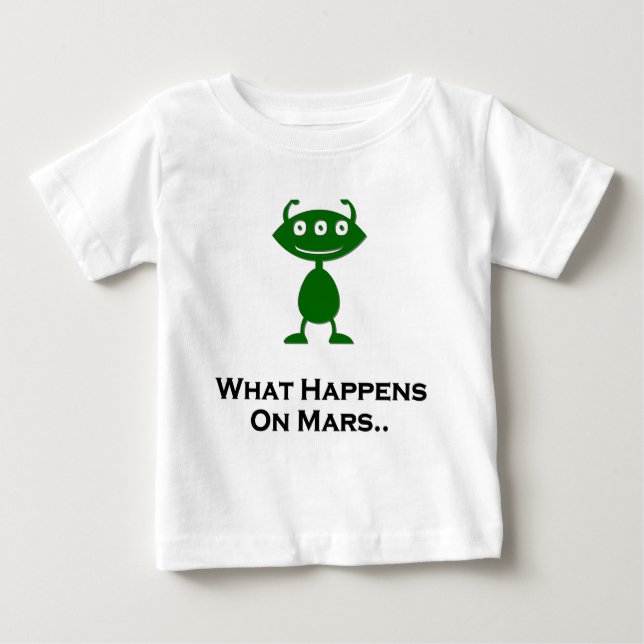Camiseta De Bebé Triple Ojo De Lo Que Pasa En Marte Green (Anverso)
