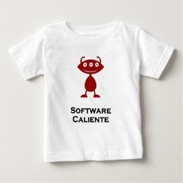 Camiseta De Bebé Triple software ocular caliente rojo