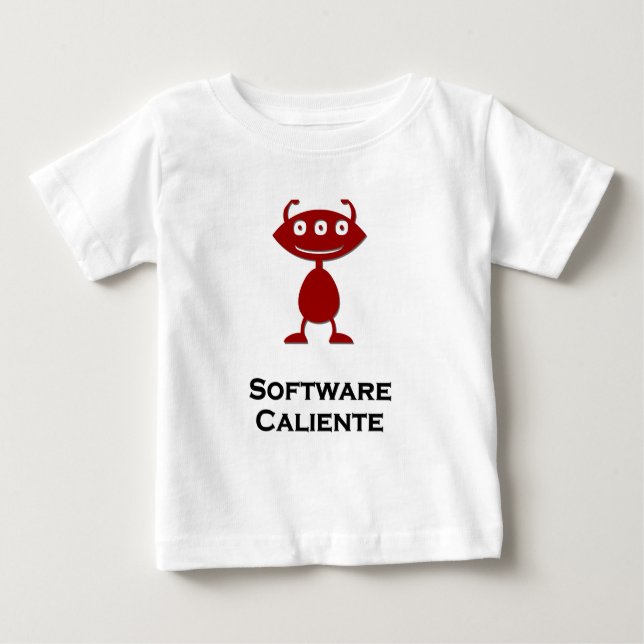 Camiseta De Bebé Triple software ocular caliente rojo (Anverso)