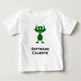 Camiseta De Bebé Triple software ocular Caliente verde