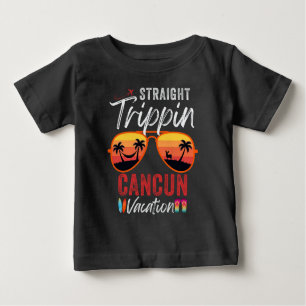 Camiseta De Bebé Trippin directo Cancún México Parejas Familia 2025