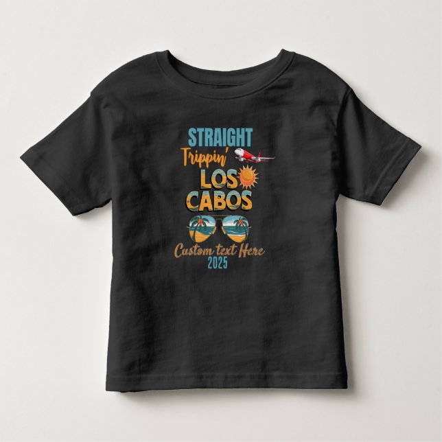 Camiseta De Bebé Trippin' recto Los Cabos 2025 Vacaciones Divertida (Anverso)