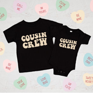 Camiseta De Bebé Tripulación de primos Familia Beige-Coincidencia