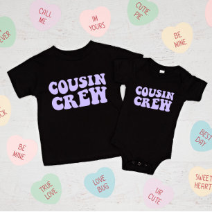 Camiseta De Bebé Tripulación de primos   Familia Mauve Mating