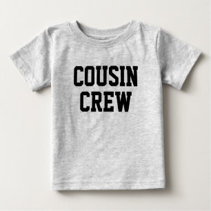 Camiseta De Bebé Tripulación de primos   Niños de juego negro