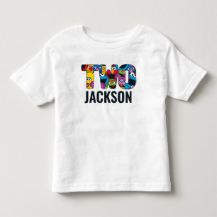 Camiseta De Bebé Tripulación de Sesame Street Patrón "Dos"