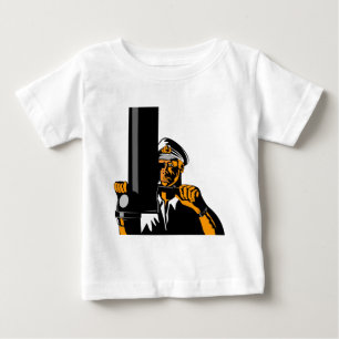 Camiseta De Bebé Tripulante de submarino del marinero del capitán
