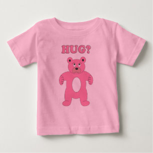 Camiseta De Bebé Triste Oso Rosa - ¿Abrazo?