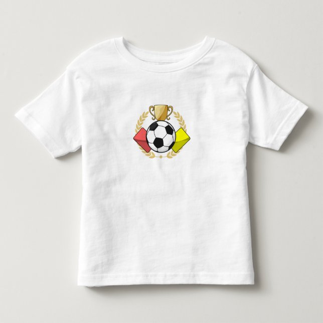 Camiseta De Bebé Trofeo de la carta roja y amarilla del fútbol (Anverso)