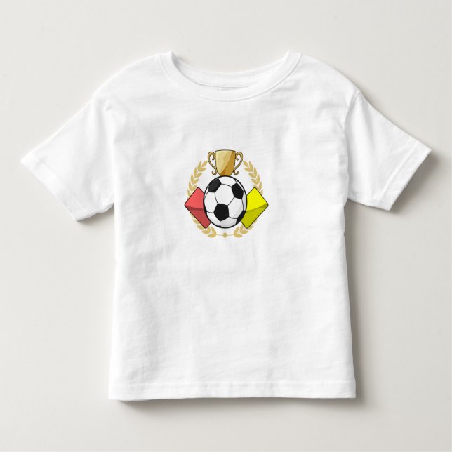 Camiseta De Bebé Trofeo de tarjeta roja y amarilla de fútbol (Anverso)