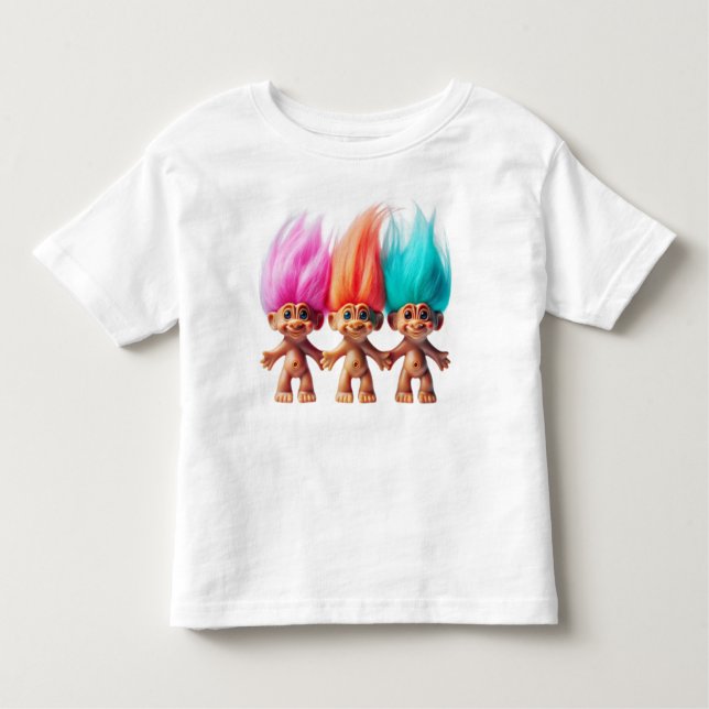 Camiseta De Bebé Trolls retro rascal (Anverso)