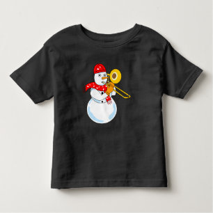 Camiseta De Bebé Trombone Snowman